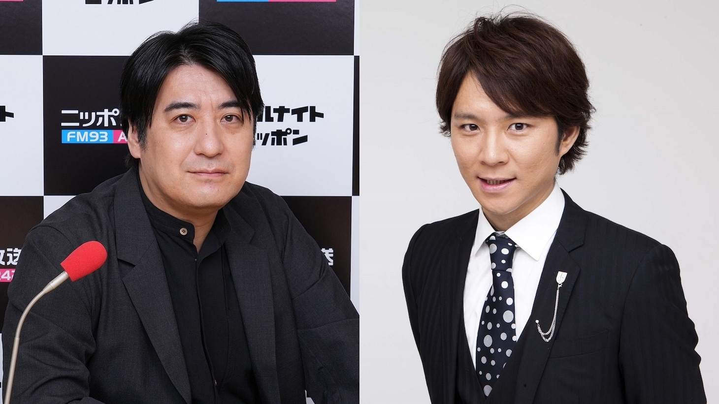 左から佐久間宣行、アンジャッシュ渡部。(c)ニッポン放送