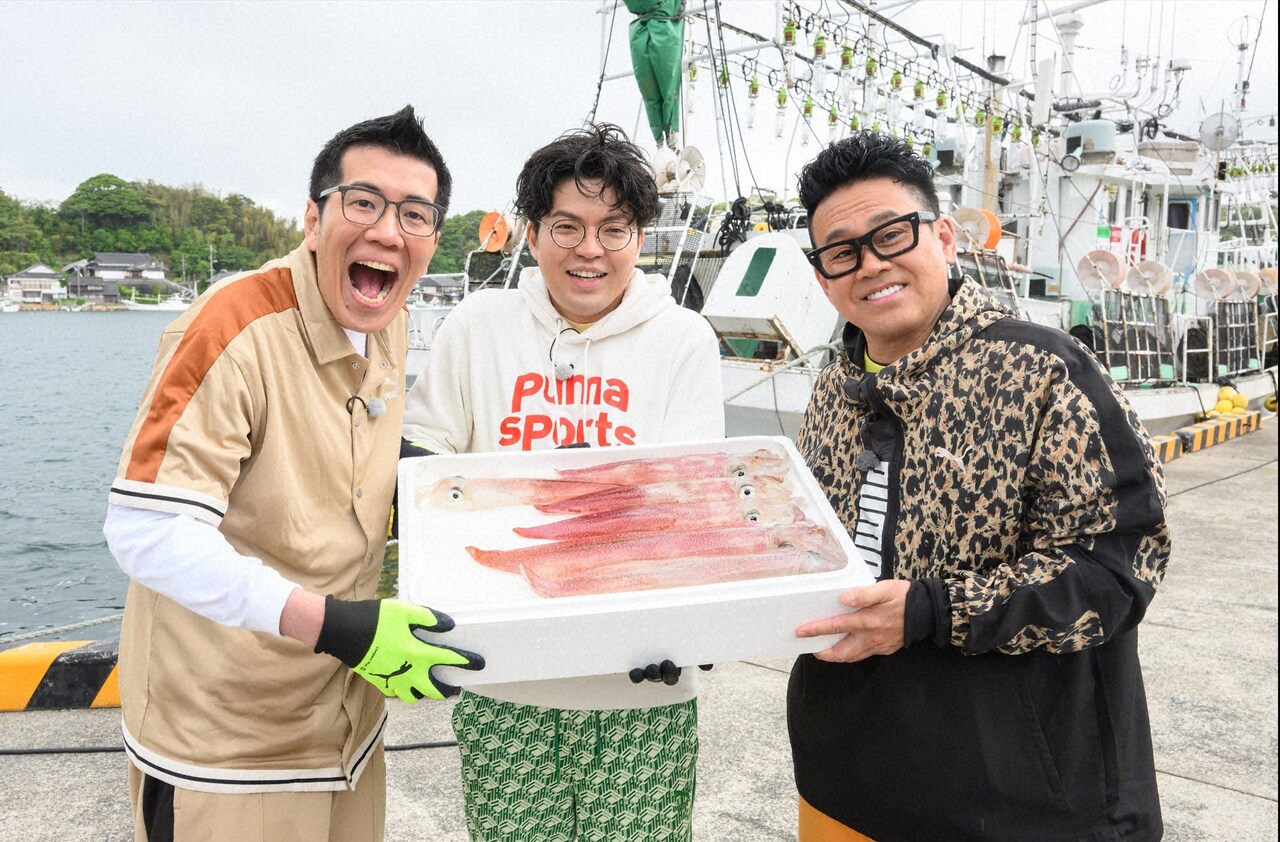 日本海でヤーレンズとイカが出会う