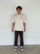 「絶対がんばります!Tシャツ(ライトベージュ)」の着用イメージ。