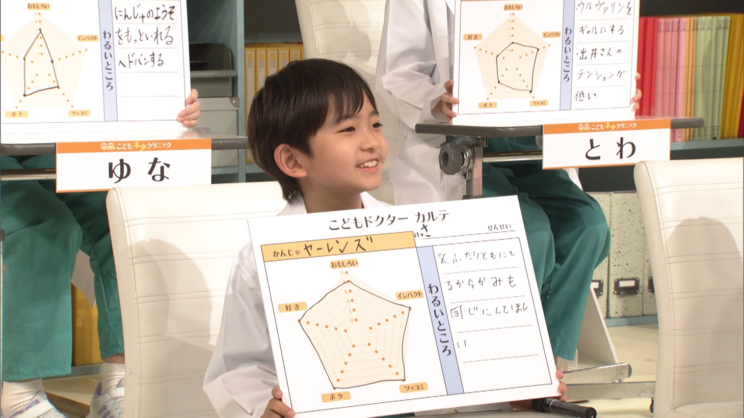ヤーレンズに対するこどもドクターの診察。