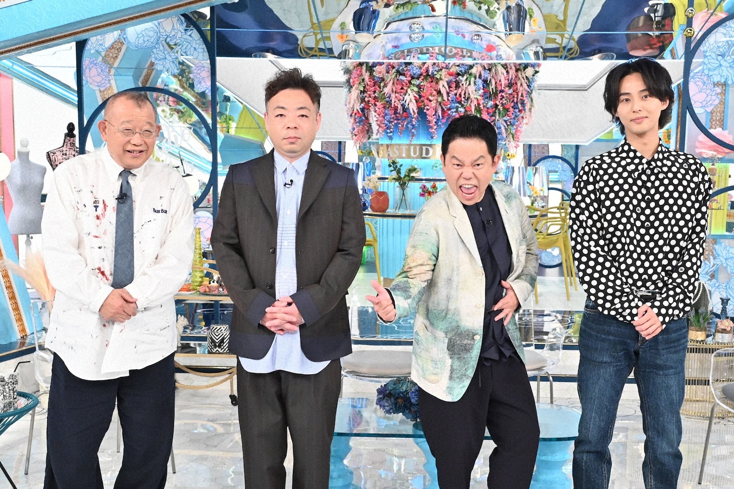 「A-Studio+」に出演する（左から）笑福亭鶴瓶、ダイアン、藤ヶ谷太輔。(c)TBS