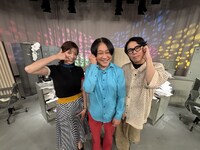 左から、三谷紬アナ、永野、令和ロマンくるま。(c)テレビ朝日