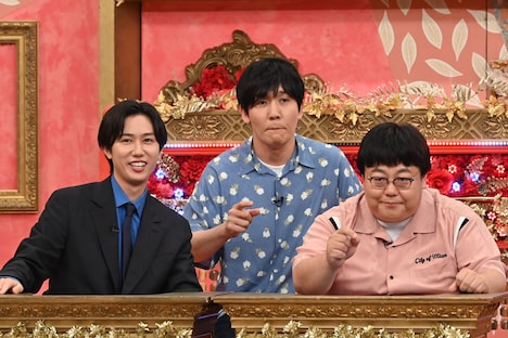 タイムマシーン3号と阿部亮平(左)。(c)フジテレビ