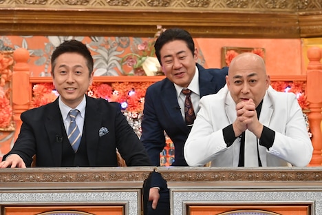 錦鯉とロザン宇治原(左)。(c)フジテレビ