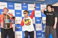 左から、デッカチャン、バイク川崎バイク、野田クリスタル。