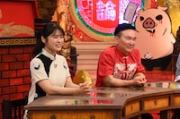 左から渋谷凪咲、かまいたち山内。(c)関西テレビ