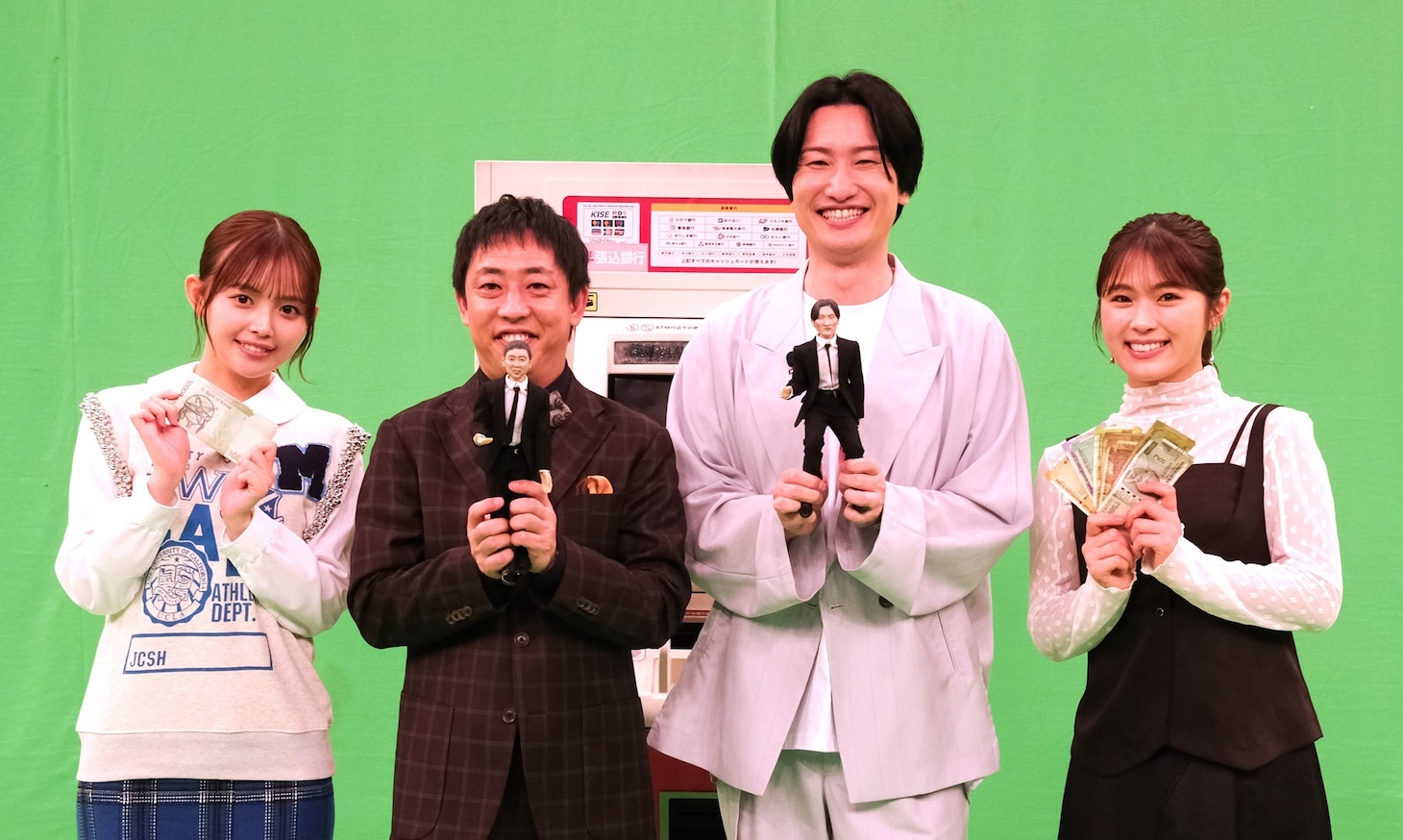 左から森日菜美、さらば青春の光・森田、相席スタート山添、渋谷凪咲。(c)関西テレビ