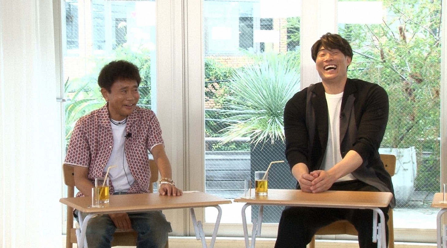左からダウンタウン浜田、糸井嘉男。(c)読売テレビ
