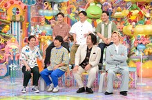 左から、さらば青春の光、見取り図と、ジャングルポケット（後列）。(c)テレビ朝日