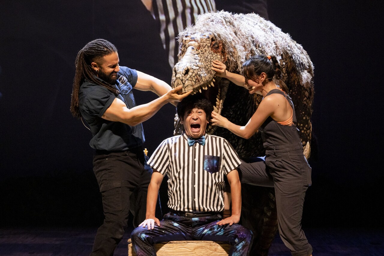 流れ星☆、恐竜ショーで口の中に頭入れたりマッサージしたり「いい匂いがしました」