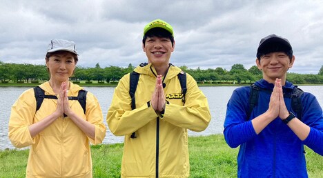 左から、高島礼子、麒麟・川島、パンサー向井。(c)TBS