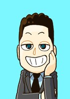 東野幸治のイラスト。