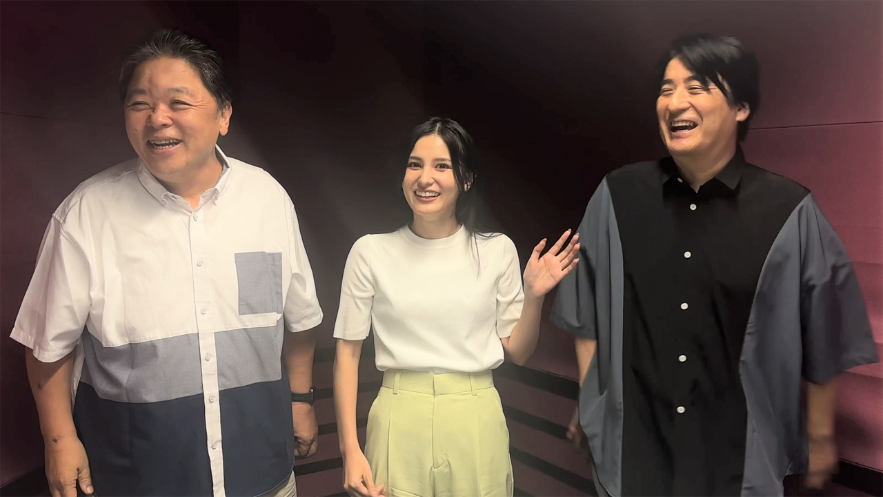 「独占生中継 隅田川花火大会2024」裏配信を担当する伊集院光、池谷実悠（テレビ東京アナウンサー）、佐久間宣行。(c)テレビ東京