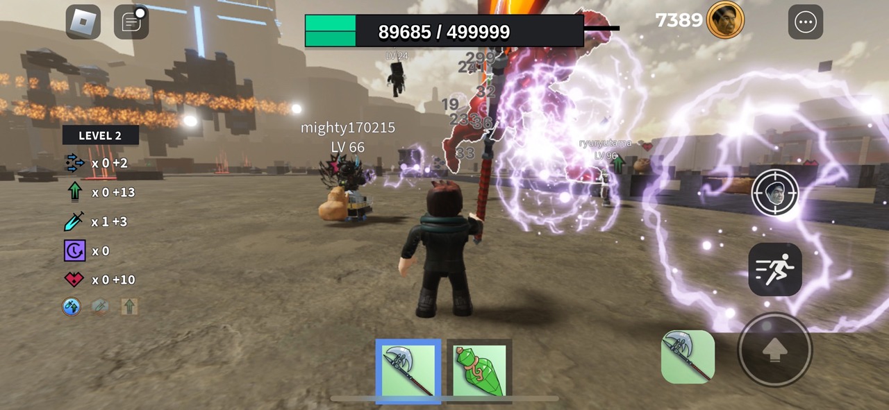 Roblox版「NOBU ～信～ 」のプレイ画面。