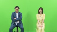 霜降り明星せいやと弘中綾香アナ。(c)テレビ朝日