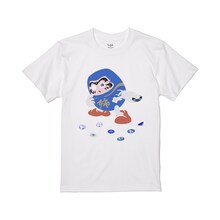 エアコンぶんぶんお姉さんのキーワードから制作されたTシャツ。