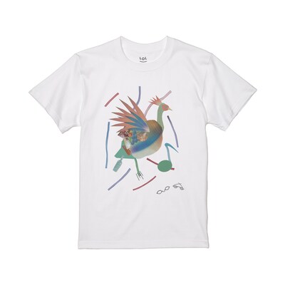 男性ブランコのキーワードから制作されたTシャツ。