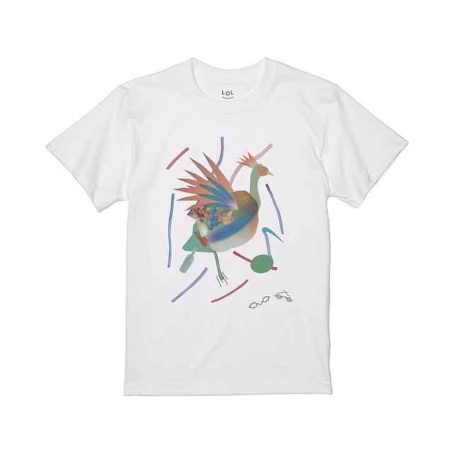 男性ブランコのキーワードから制作されたTシャツ。