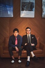 左から四千頭身・石橋、ガクテンソク奥田。