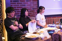 左から鬼ヶ島おおかわら、後閑百合亜、高木真備。