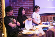 左から鬼ヶ島おおかわら、後閑百合亜、高木真備。