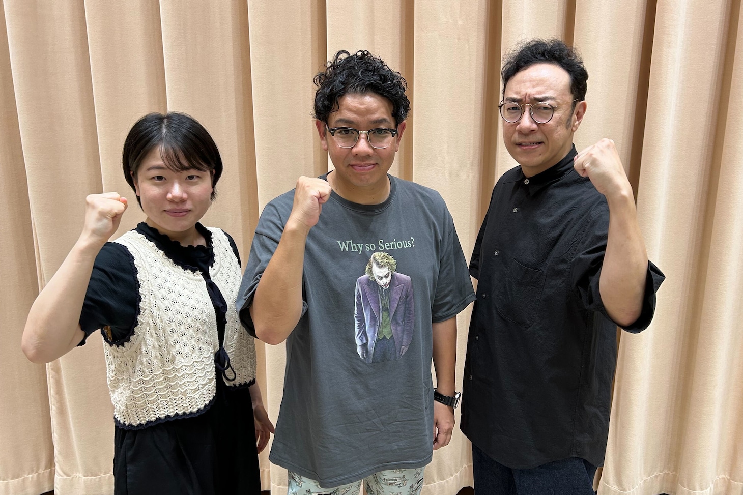 左からダウ90000忽那、ミキ昴生、東京03角田。