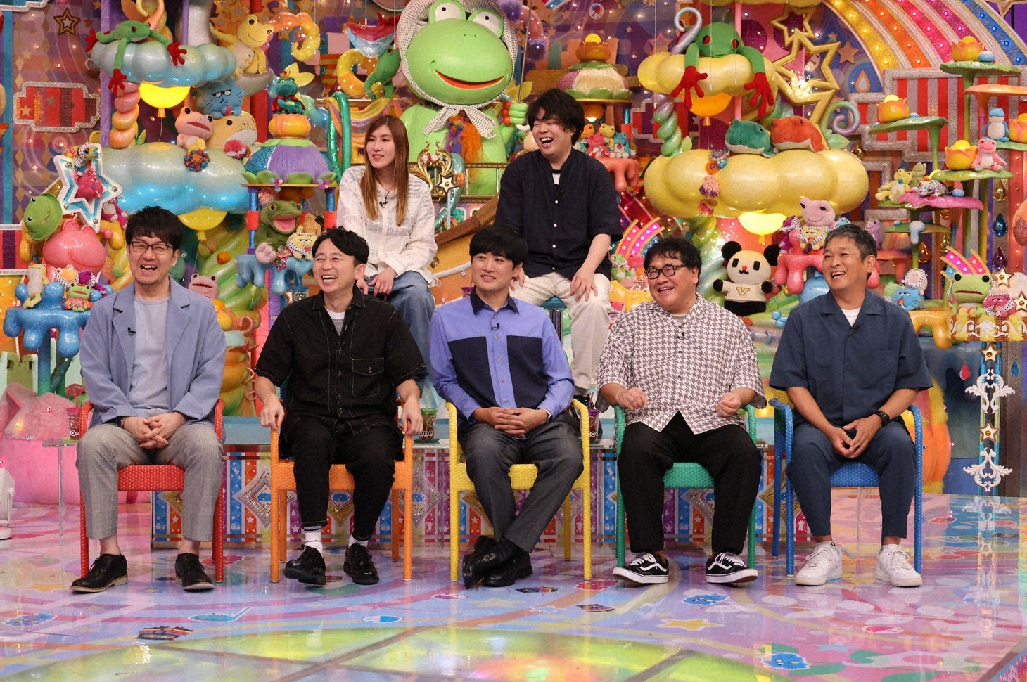 「アメトーーク！」の「ダチョウ倶楽部を考えよう2024」に出演する芸人たち。(c)テレビ朝日