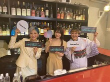 左からぱーてぃーちゃん信子、ちーまゆ、丸山桂里奈。