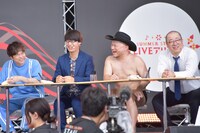 左から、大谷健太、寺田寛明、ハリウッドザコシショウ、ルシファー吉岡。