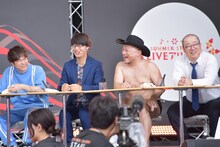 左から、大谷健太、寺田寛明、ハリウッドザコシショウ、ルシファー吉岡。