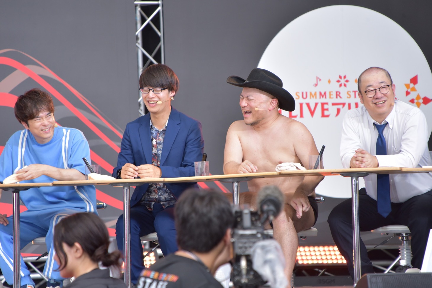 左から、大谷健太、寺田寛明、ハリウッドザコシショウ、ルシファー吉岡。