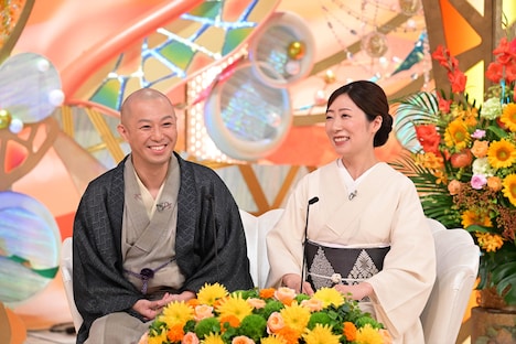 三遊亭好楽の弟子・三遊亭ぽん太夫妻 (c)ABCテレビ