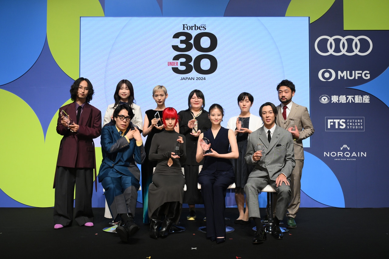 「Forbes JAPAN 30 UNDER 30 2024」受賞者発表セレモニーの様子。
