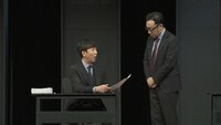 東京03第26回単独公演「腹割って腹立った」のワンシーン。