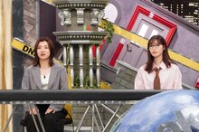 左から、3時のヒロイン福田、白石聖。(c)フジテレビ