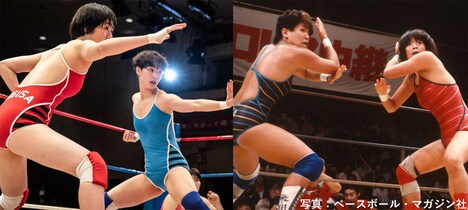 唐田えりかと剛力彩芽扮するクラッシュ・ギャルズ。