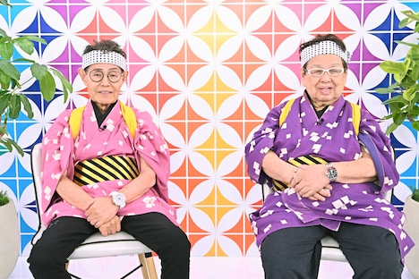 番組にインタビュー出演する（左から）加藤茶、高木ブー。(c)TBS