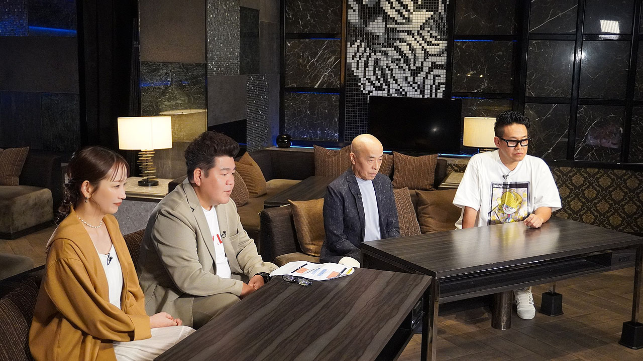 左から中上真亜子、ゴリけん、井手らっきょ、宮川大輔。