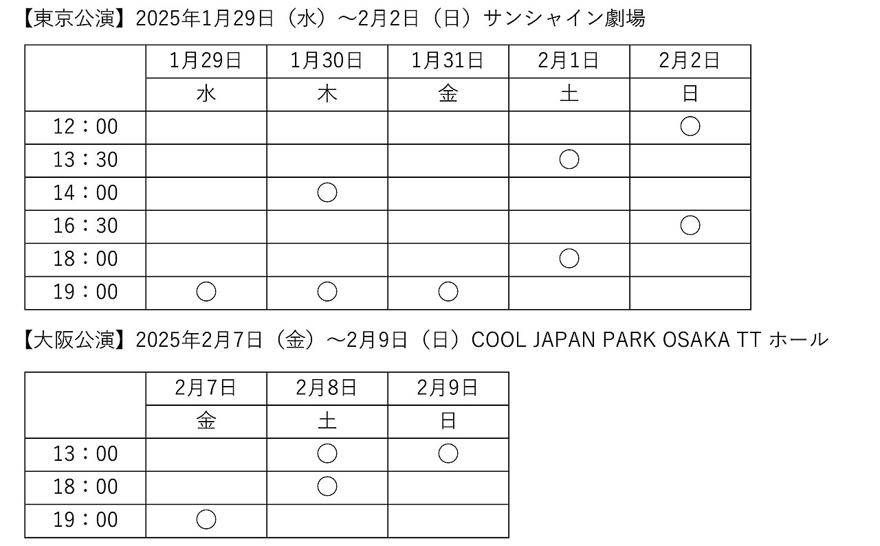「学芸員 鎌目志万とダ・ヴィンチ・ノート」上演スケジュール