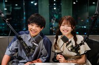 「GURU GURU!」水曜ナビゲーターの（左から）ティモンディ前田、福留光帆。（撮影：加賀翔）