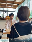 「10回目の婚活かぶり」のメイキング写真。