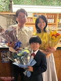 「プロフィール」に出演した男性ブランコ浦井、森カンナ、松野晃士。