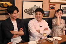 左から、柿澤勇人、くりぃむしちゅー有田、松村沙友理。(c)TBS