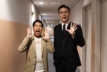ウエストランド井口（左）とガクテンソク奥田（右）。