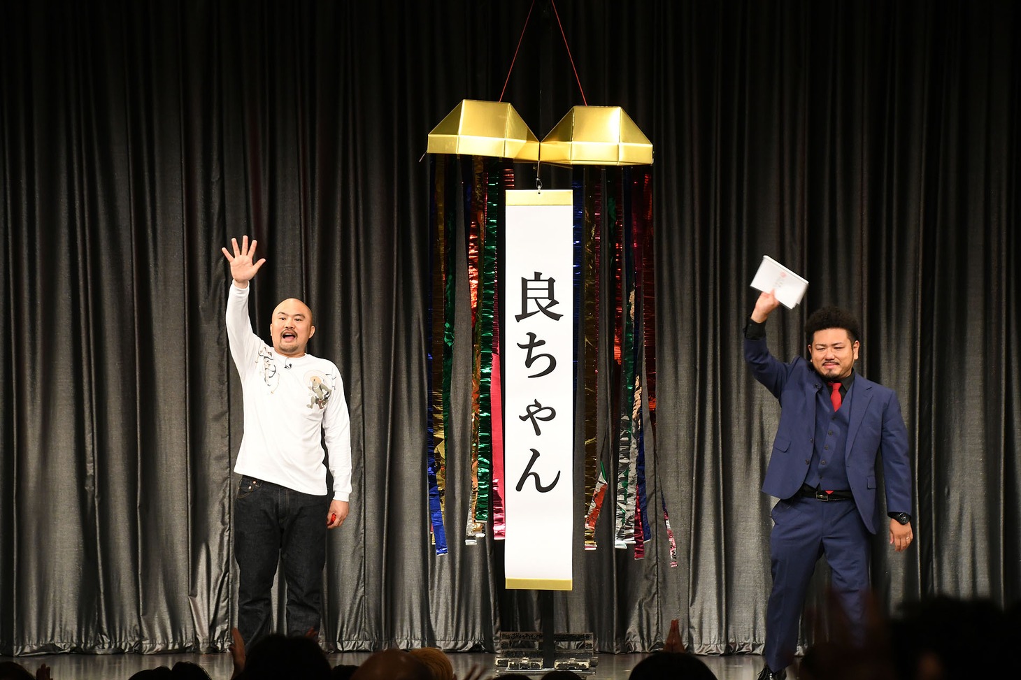 9月16日に開催した単独ライブ「やれんのか!?」より、鬼越トマホーク良ちゃん、金ちゃん。