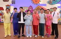 左から博多華丸・大吉、杉野遥亮、ヒコロヒー、千鳥、かまいたち。(c)関西テレビ