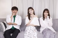 左から、アルコ＆ピース平子、ゆうちゃみ、山崎怜奈。(c)ABCテレビ