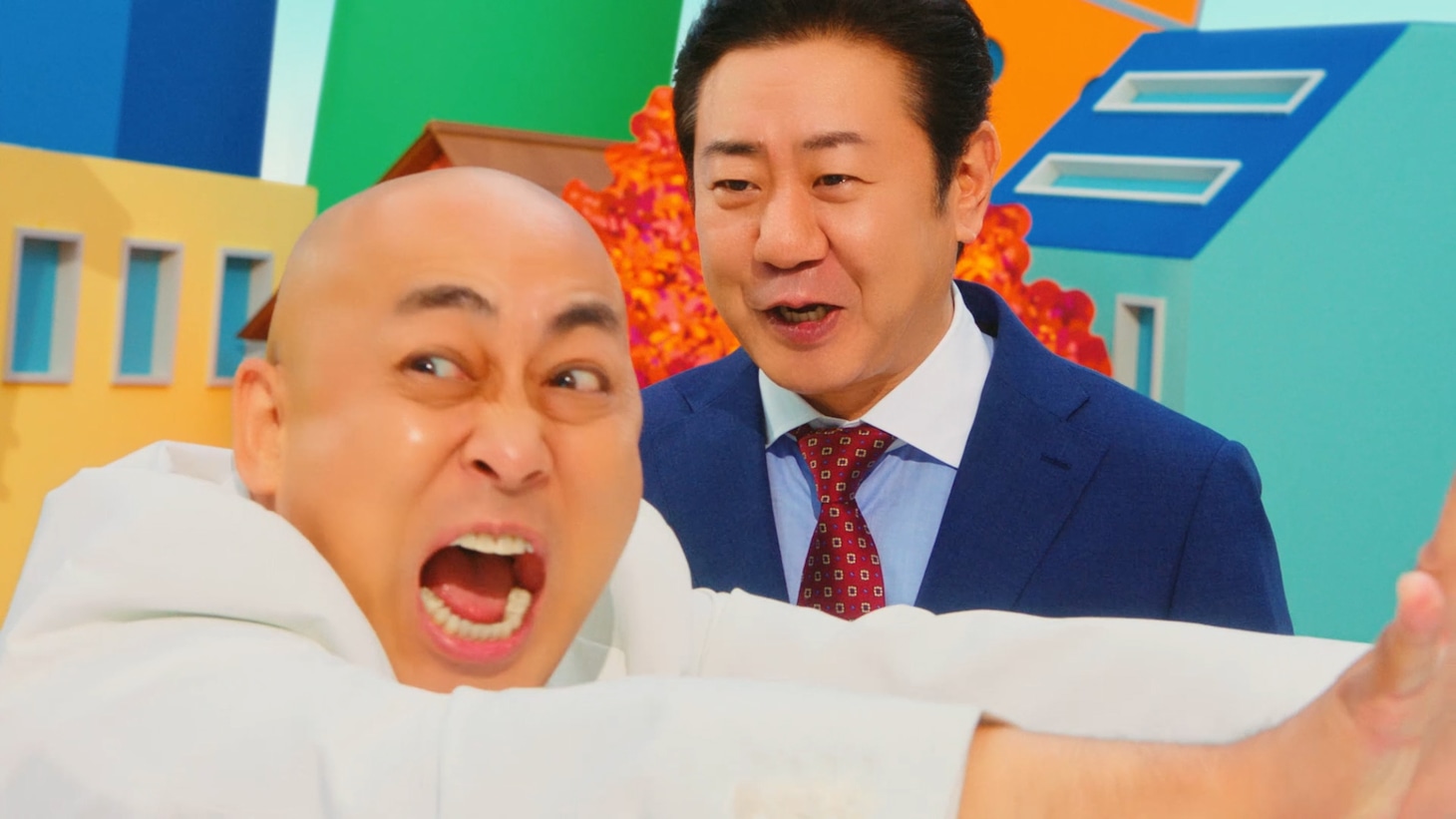 ローソンCM「秋のハピとく祭」編のワンシーン。