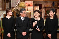 西田敏行局長のエピソードを語る間寛平、岡部まり、松尾依里佳と現秘書の増田紗織（ABCテレビアナウンサー）