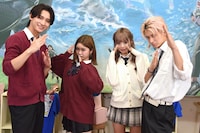 左から植野花道、中島結音、細川愛沙、須藤大和